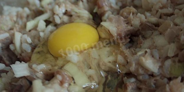 манты с рыбой и рисом