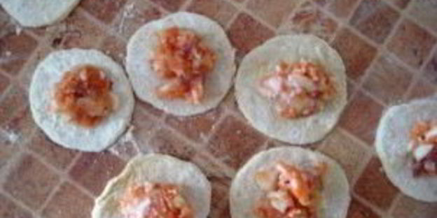 манты с рыбой