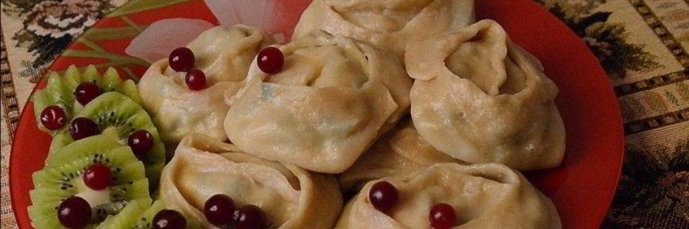 Манты с творогом