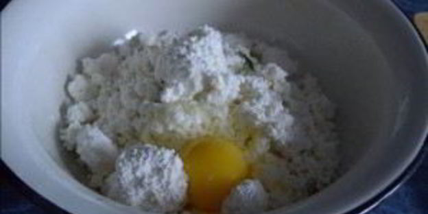 манты с творогом