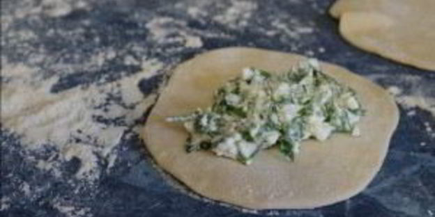 манты с творогом