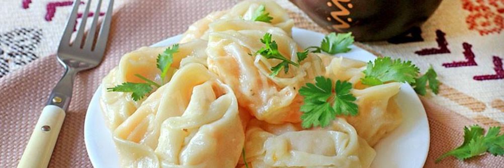 Манты с тыквой без мяса