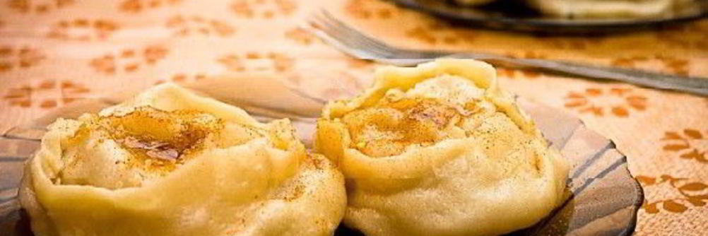 Манты с тыквой и мясом