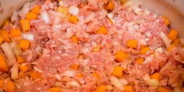 манты с тыквой и мясом