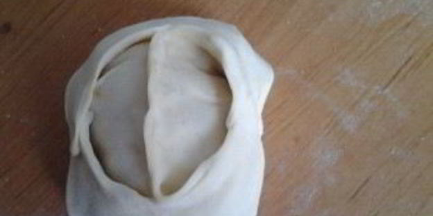 манты с тыквой и мясом