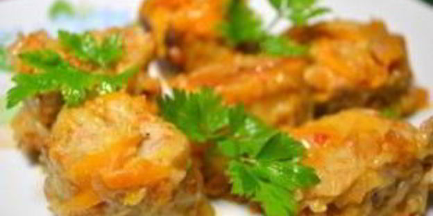 манты в сковороде