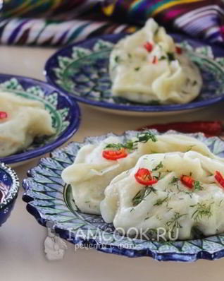 Постные манты с картошкой