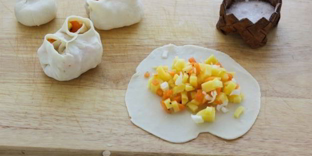 постные манты с картошкой