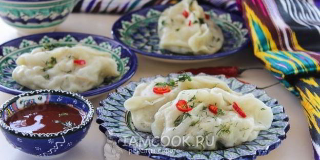 постные манты с картошкой