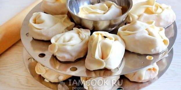 постные манты с тыквой