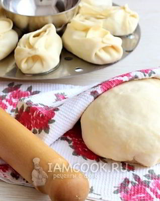 Тесто на манты без яиц