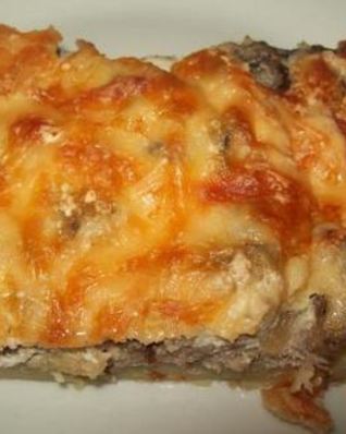 Картофель по-французски с грибами под сыром