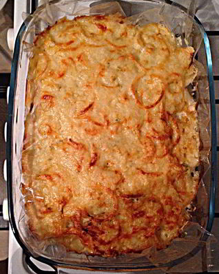 Картофель с мясом по-французски