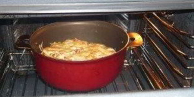 курица по-французски с картошкой