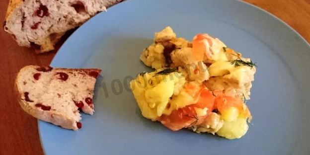 мясо по-французски на сковороде с картошкой