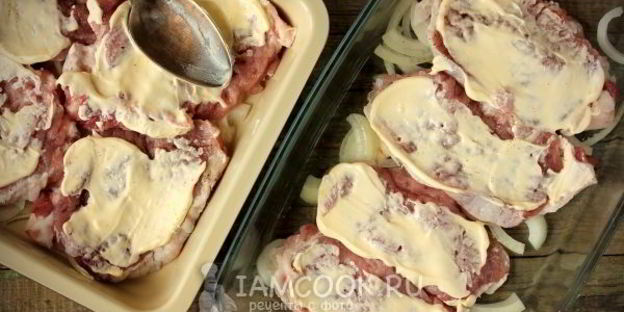 мясо по-французски с ананасами