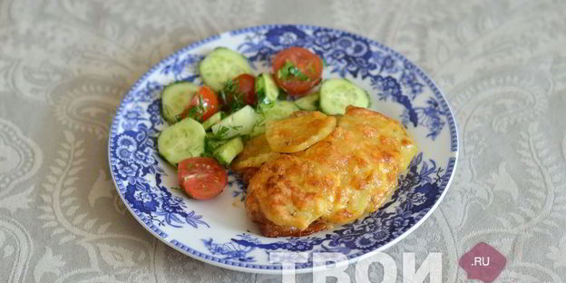 мясо по-французски с грибами