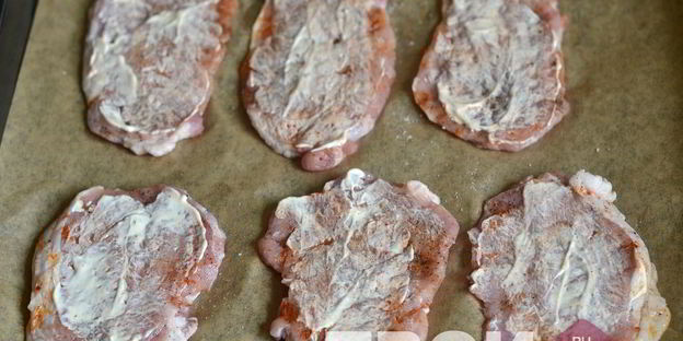 мясо по-французски с грибами