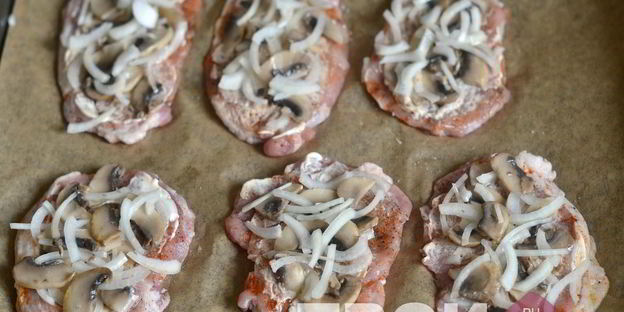 мясо по-французски с грибами