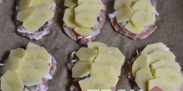 мясо по-французски с грибами