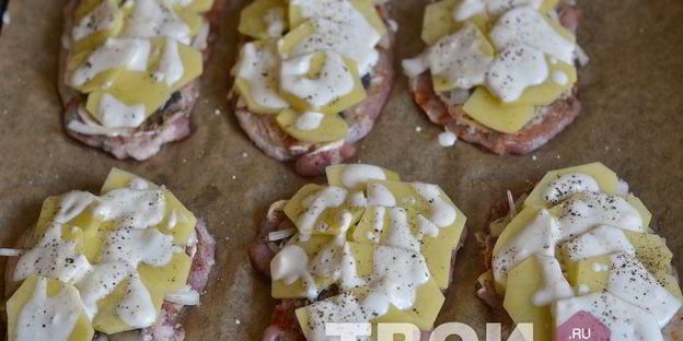 мясо по-французски с грибами