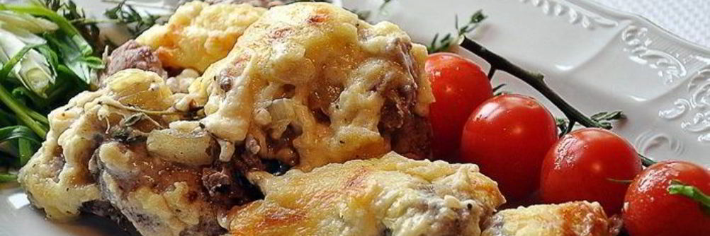 Мясо по-французски с картофелем