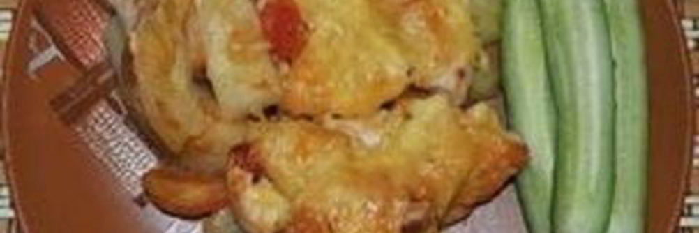 Мясо по-французски с курицей