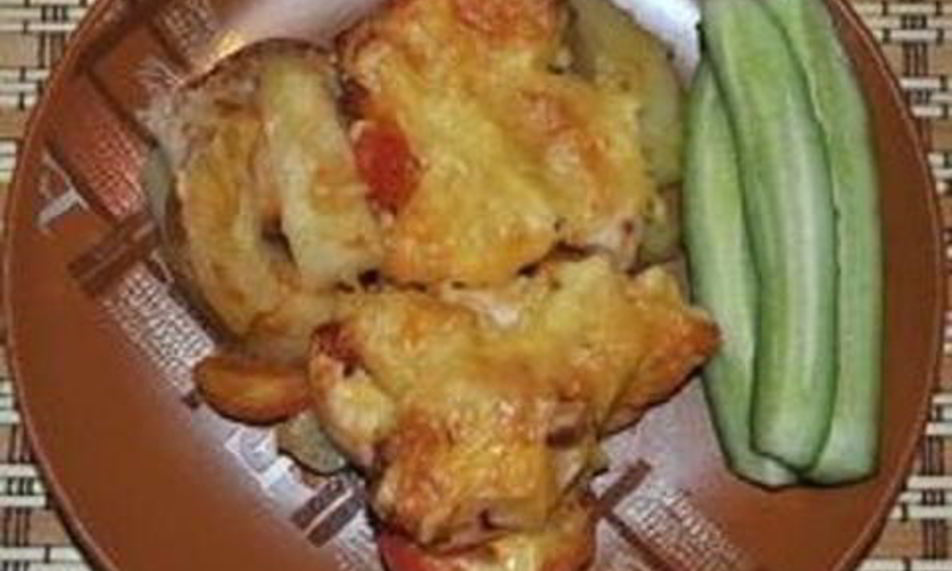 Рецепт мяса по-французсков с курицей