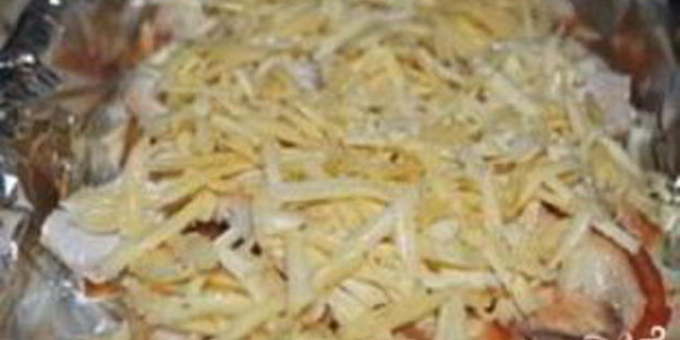 мясо по-французски с курицей