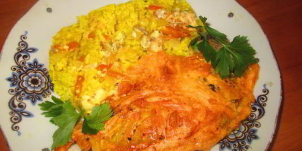 мясо по-французски с овощами и специями