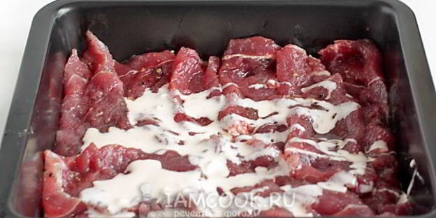 мясо по-французски в духовке