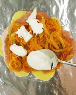 Мясо по-французски в фольге