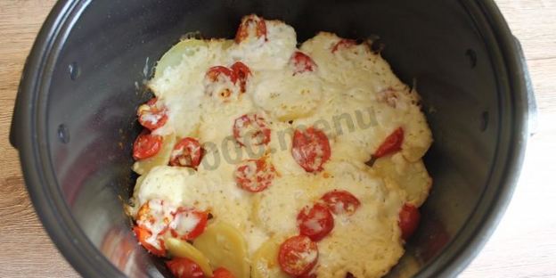 мясо по-французски в мультиварке с картофелем