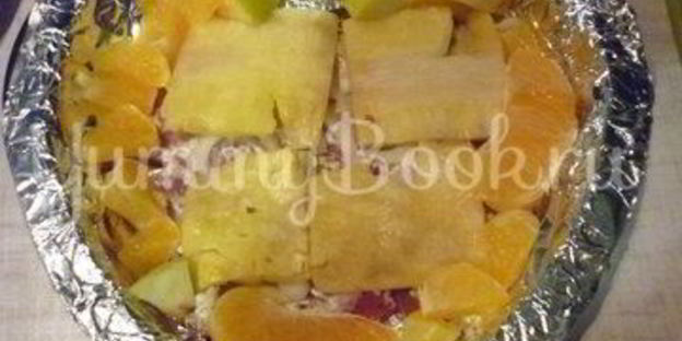 мясо с ананасом по-французским мотивам