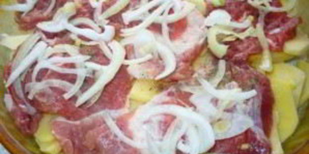 свинина по-французски с картофелем