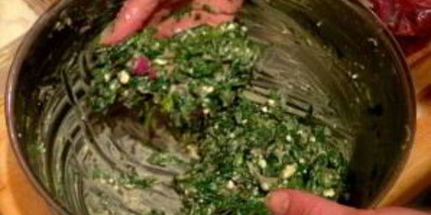 баранина с зеленью