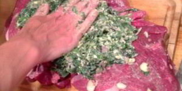 баранина с зеленью