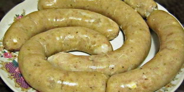 домашние куриные колбаски с сыром джюгас