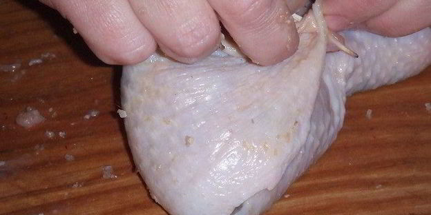 фаршированные окорочка с грибами