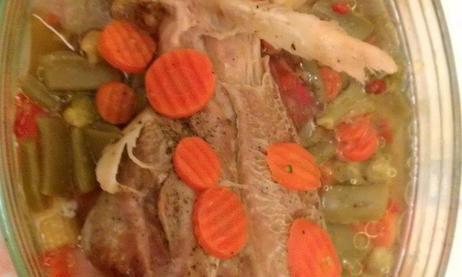 Рецепт голени индейки с овощами