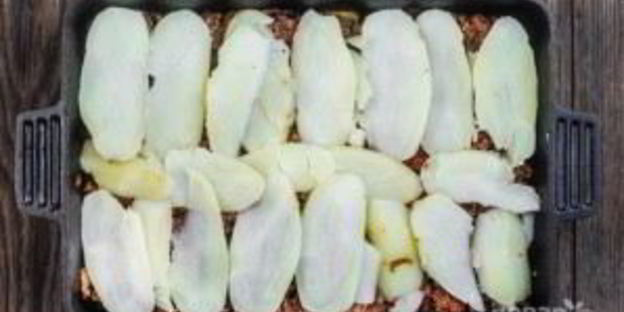 говядина с картофелем и баклажанами