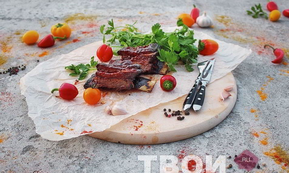 Рецепт говяжьих ребрышек в духовке