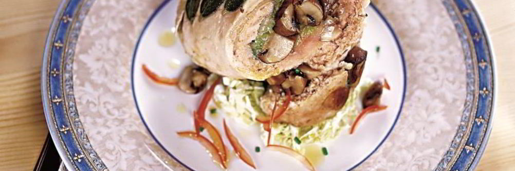 Индейка, фаршированная грибами