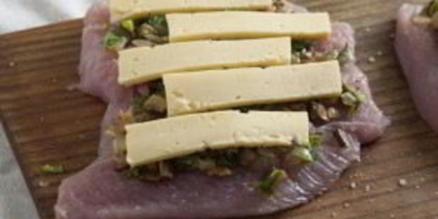 индейка, фаршированная грибами