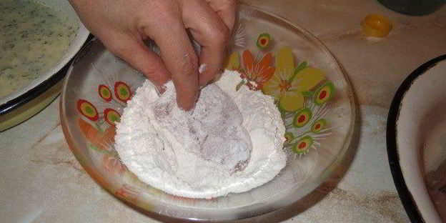 куриное филе в луковом кляре