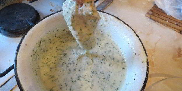 куриное филе в луковом кляре