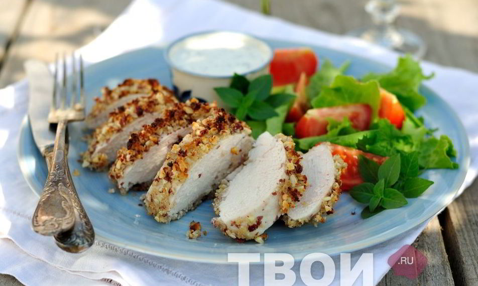 Рецепт куриных грудок в арахисовой панировке