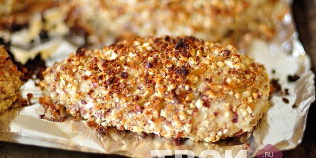 куриные грудки в арахисовой панировке