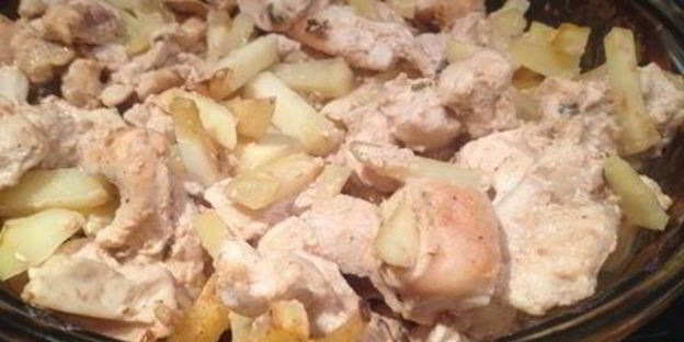 куриные грудки в сметане с картофелем