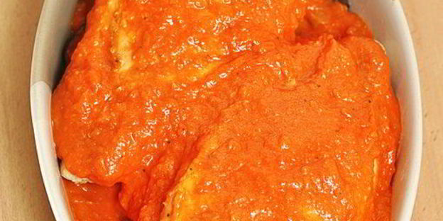 куриные грудки, запеченные с баклажанами и моцареллой